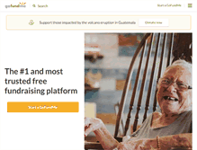 Tablet Screenshot of gofundme.com